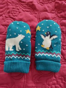 frugi hat and gloves knitted set 2-4y