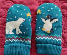frugi hat and gloves knitted set 2-4y