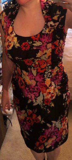 Black dress with flower design from Almost Famous