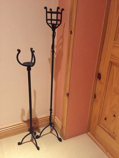 Wrought Iron Candle Holders (pair)