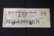 Reichsbank : German 10 Million Mark Banknote- 1923
