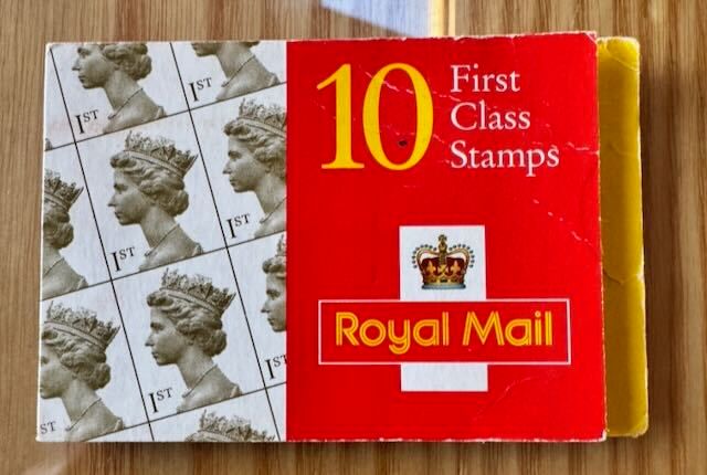 UK 10 First Class Stamps Book