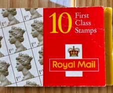 UK 10 First Class Stamps Book