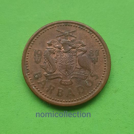 Barbados 1987 year coin.