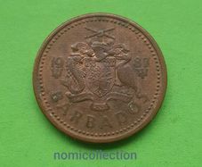 Barbados 1987 year coin.
