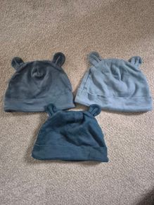 Next 3 Pack Hats in Blues 3-6 months