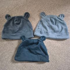 Next 3 Pack Hats in Blues 3-6 months