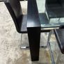 Modern black glass dining set-6 chairs- casa design Image 3