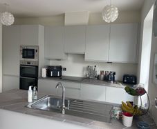 Modern Nolan's Grey Kitchen in Excellent Condition