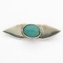 925 Vintage Sterling Silver Turquoise Brooch, 1982 Image 2
