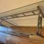 Modern Glass Console Table Excellent Condition Image 2