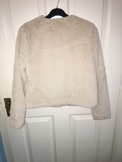 Stunning Penney's Cream Faux Fur Jacket - Size 6/8 UK