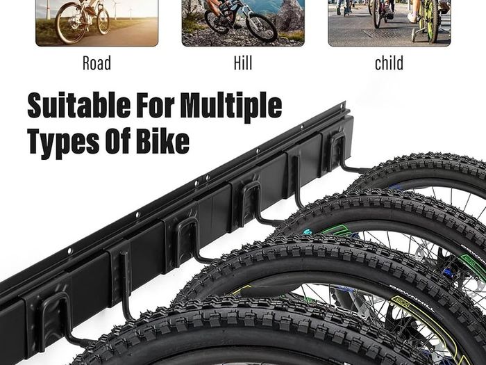 NEW SALE | Bike Wall Rack for 4 Bicycles + 2 Helmets,Bike Storage Wall Mount Hanger,Adjustable for Garage or Home, Vertical Cycling Hanger, Holder for Road Bicycles