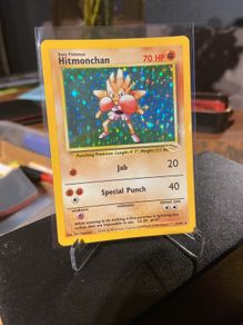 Pokemon Base set Hitmonchan Holo 7/102 Near Mint Condition