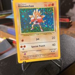 Pokemon Base set Hitmonchan Holo 7/102 Near Mint Condition
