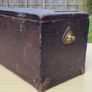 Old wooden box with brass fittings Image 2