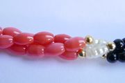Vintage Red and Black Corals length 23,5"