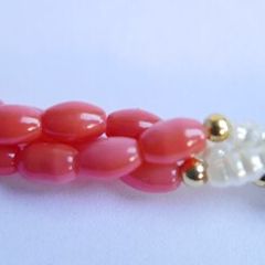 Vintage Red and Black Corals length 23,5"