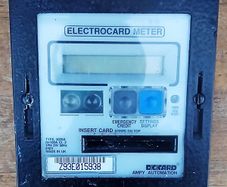 Prepayment electrocard meter single phase  used