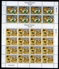 2004 Ireland 2004 Olympic Games Commemorative Stamps Sheetlet Plate 1B1B1B1B Mint Never Hinged (MNH)