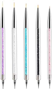 Function Nail Brush for Dotting Drawing Nail Art Brushes Painting Tools Liner Design Nail Art with Glitter Handle (5)