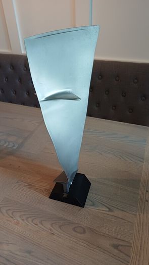 Large Mounted Boeing 737 CFM 56-3 Titanium Jet Engine Blade, Aircraft, Aviation