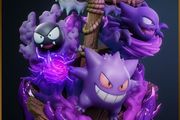 Gastly, Haunter and Gengar resin 3d print