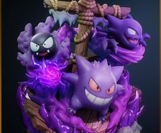 Gastly, Haunter and Gengar resin 3d print
