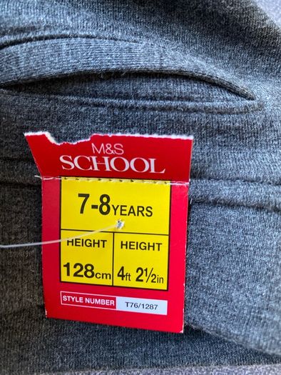 New M&S grey trousers (age 7-8)