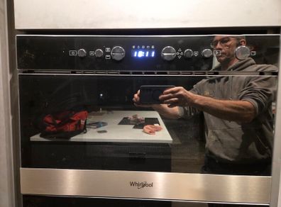 whirlpool microwave, built in