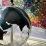 Glass Globe with Silver Effect on Metal Stand Image 2