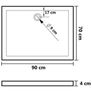 Shower Base Tray with Dots White 90x70x4 cm ABS Image 5