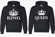 King Queen Hoodies Couple Hooded Sweatshirts (Set)