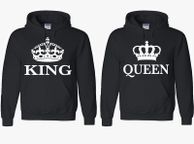 main image for ad King Queen Hoodies Couple Hooded Sweatshirts (Set)