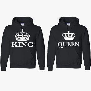 King Queen Hoodies Couple Hooded Sweatshirts (Set)