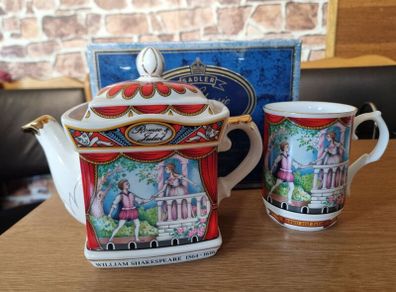 SADLER "Romeo and Juliet" Teapot and a Beaker Mug