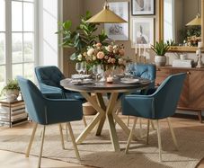 Jupiter X-Frame Loft Dining Table 100+40cm Gold