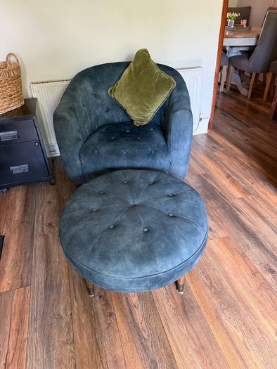 Arm Chair and foot stool