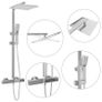 Dual Head Shower Set with Thermostat Stainless Steel Image 2