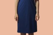 Gerard V-Neck Ruffle Cap Sleeve Sheath Midi Dress