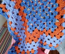 Chunky knitted crochet Blanket