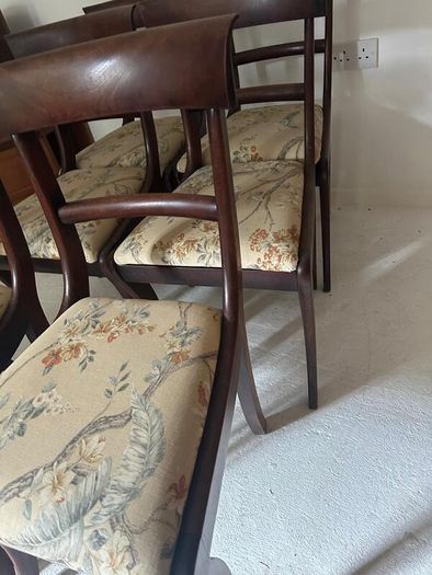 Set of Regency Style Mahogany Bar Back Dining Chairs