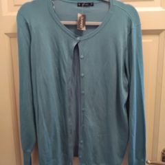 blue button cardigan 16 to 18 tags