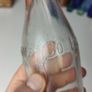 175 - Vintage John Daly Mineral Water Embossed Letters Clear Glass Decorative Collectible Bottle Image 5