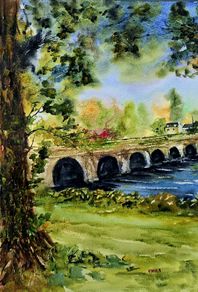 inistioge co Kilkenny watercolour