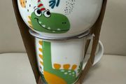 Kids porcelain set salad bowl + mug Bobi