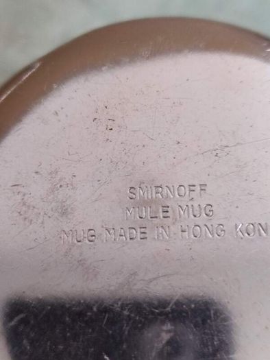 SET OF 2 Vintage 12oz. Aluminum Smirnoff Mule Mug Cup Made In Hong Kong