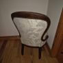 Victorian Style Vintage Balloon Back Upholstered Nursing Chair Image 4