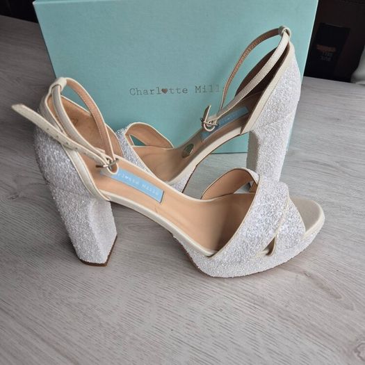 Charlotte Mills,Kali Pearl Luxury Heels,  UK 7 EU 40, Brand New