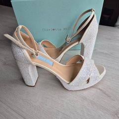 Charlotte Mills,Kali Pearl Luxury Heels,  UK 7 EU 40, Brand New